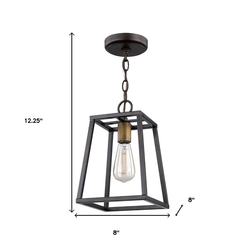 Hivvago Antique Bronze Metal Tapered Hanging Light