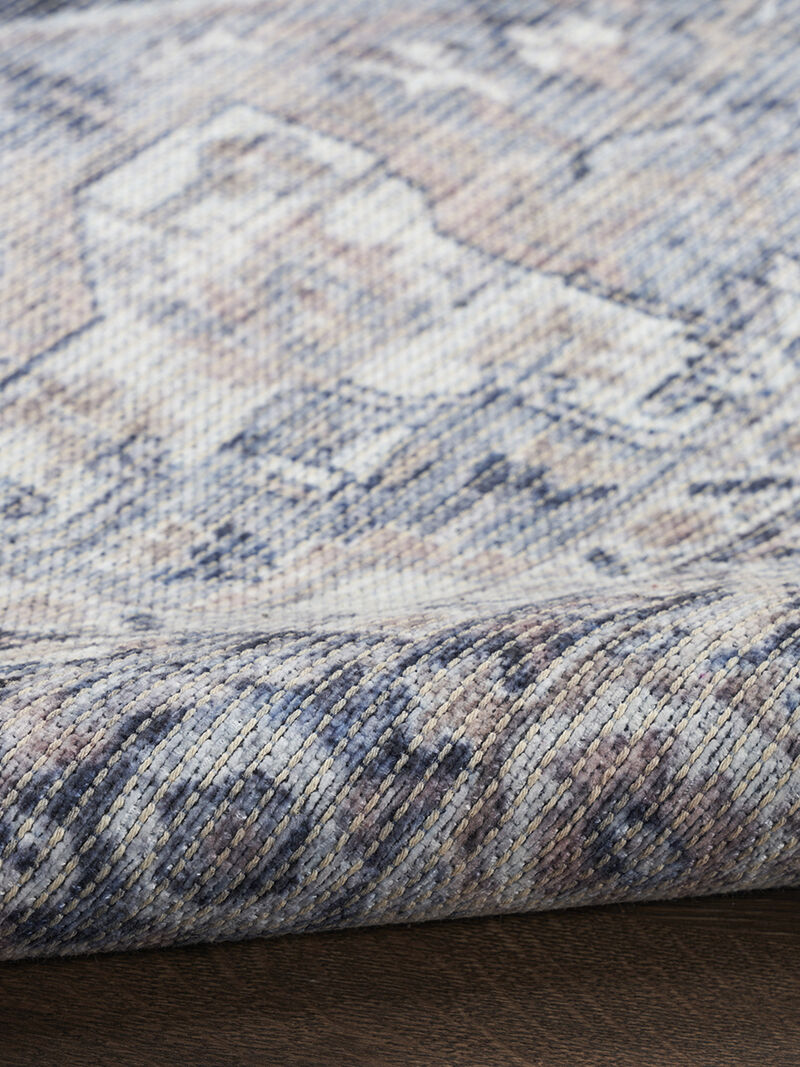 Machine Washable Series 1 SR101 Ivory/Navy 6' x 9' Rug