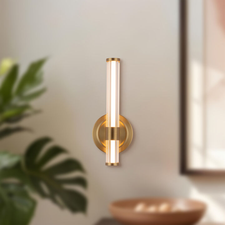 Elsie 12-in Damp-Rated Dimmable LED Wall/Vanity Light