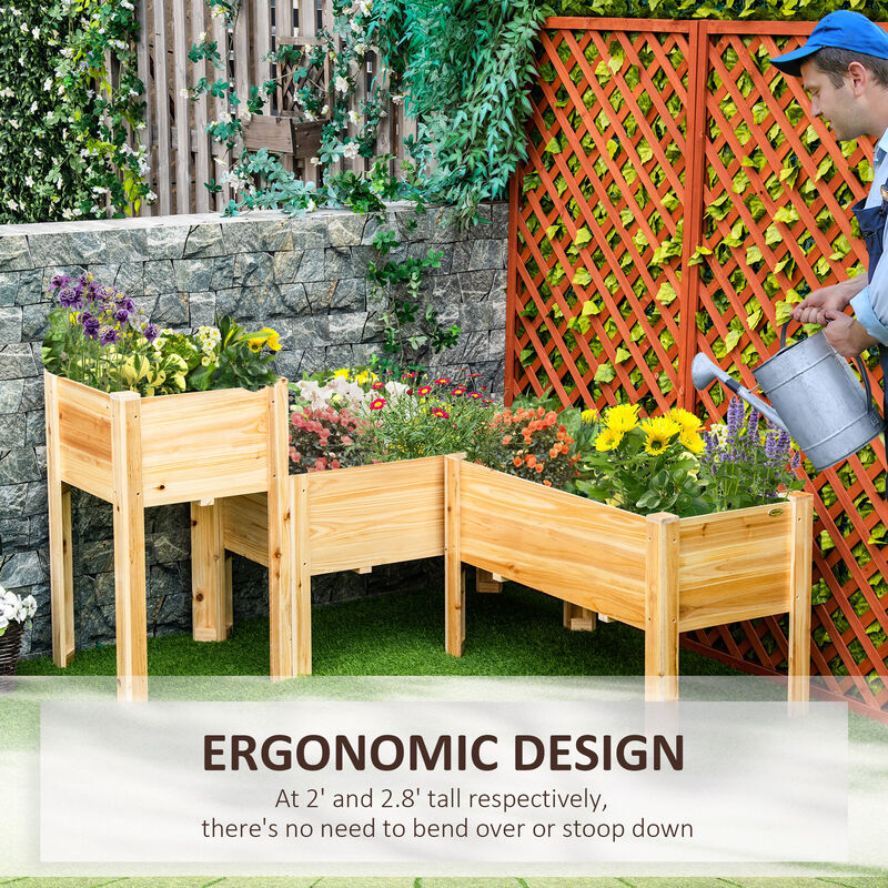 Hivvago 3-Piece Raised Garden Bed Set with Liner image number 4