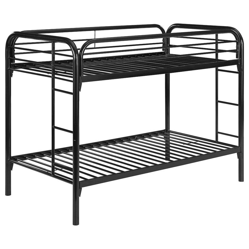 Coaster Co. of America Morgan Metal Twin Over Twin Bunk Bed Black image number 0
