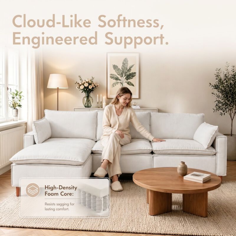 Medsmi Modular L-Shaped Sectional Sofa image number 7