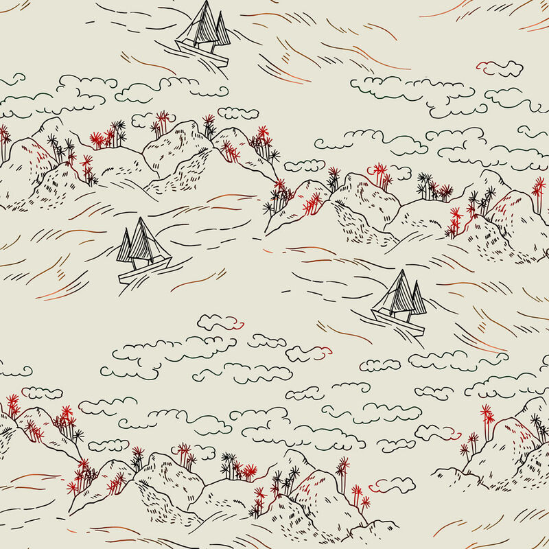 Ocean Toile Wallpaper image number 0