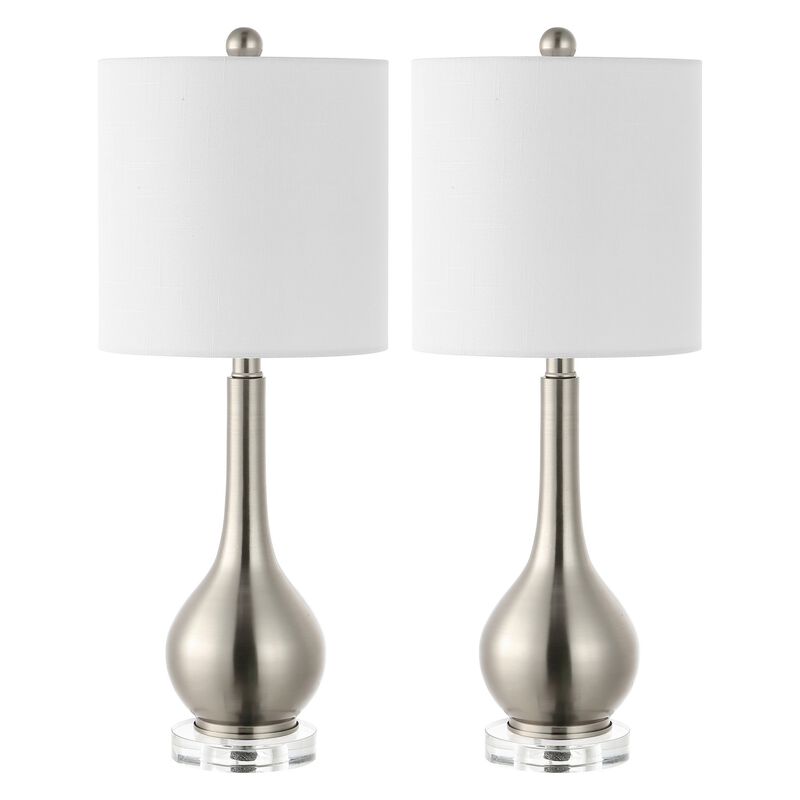 Dylan Metal/Crystal Teardrop LED Table Lamp