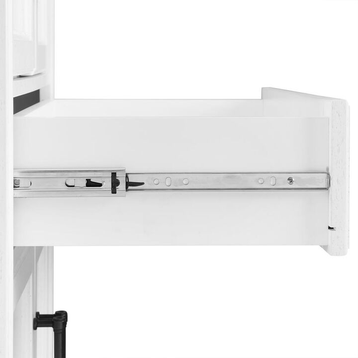 Tara 3Pc Pantry Set Distressed White - Pantry & 2 Linen Cabinets