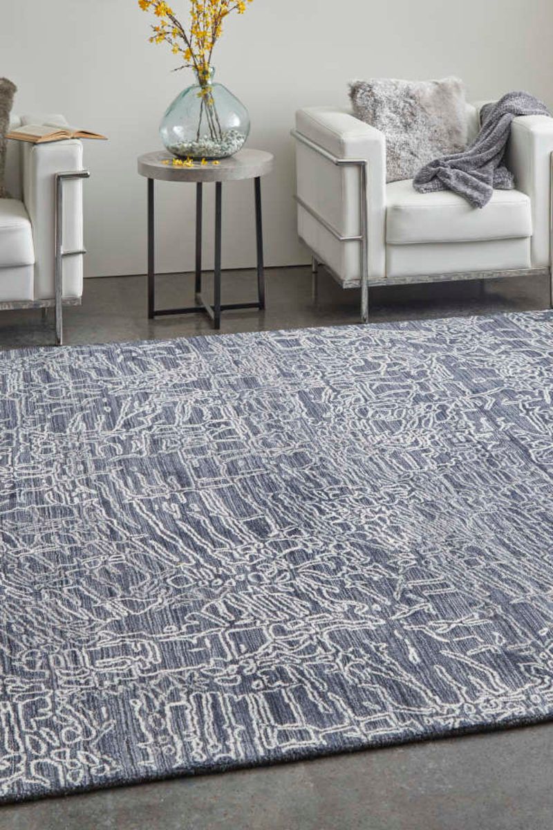 Whitton 8891F Navy/Ivory 9' x 12' Rug image number 1