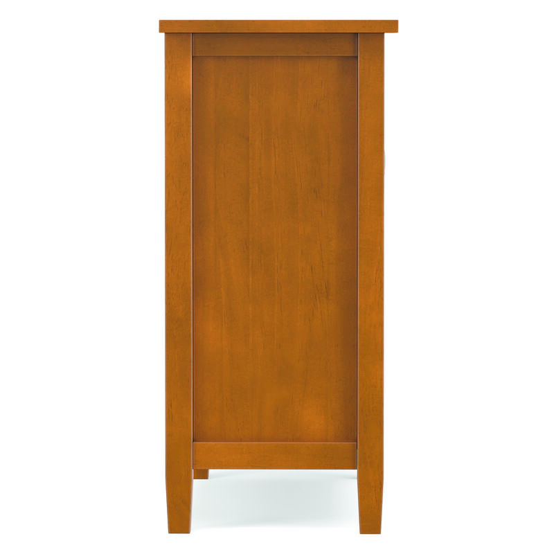 Warm Shaker SOLID WOOD 32 inch Wide Transitional Low Storage Cabinet in Light Golden Brown image number 5