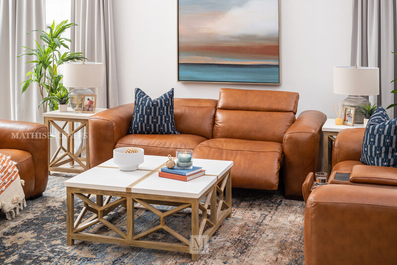 Derrick Camel Power Sofa