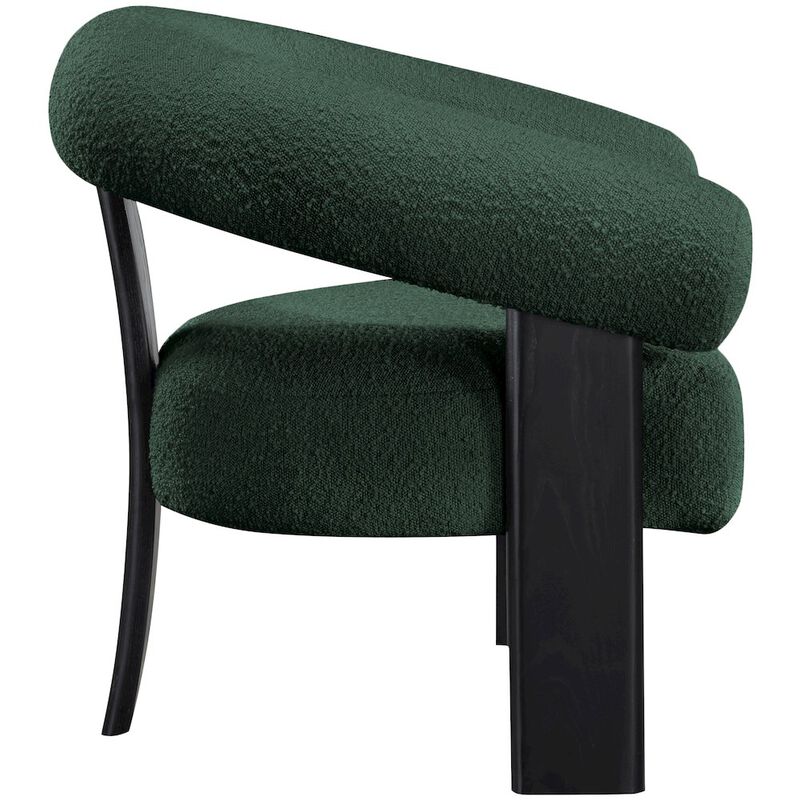 Meridian Furniture Winston Green Boucle Fabric Accent Chair
