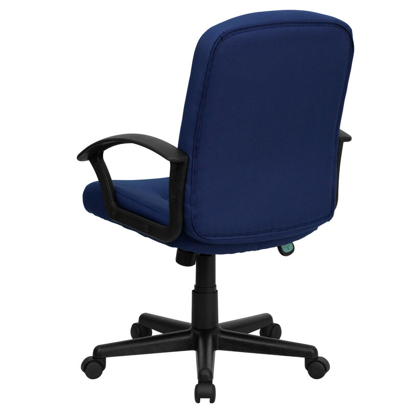 Garver Mid-Back Fabric Executive Swivel Office Chair with Nylon Arms image number 5