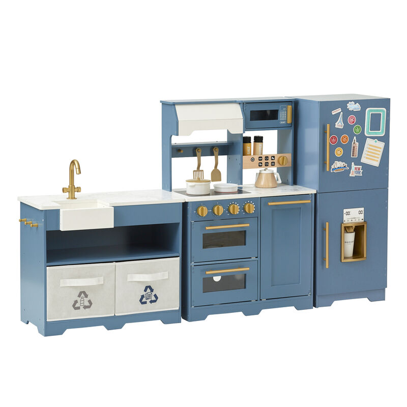 Little Chef Atlanta Modular Play Kitchen, Blue/Gold image number 4