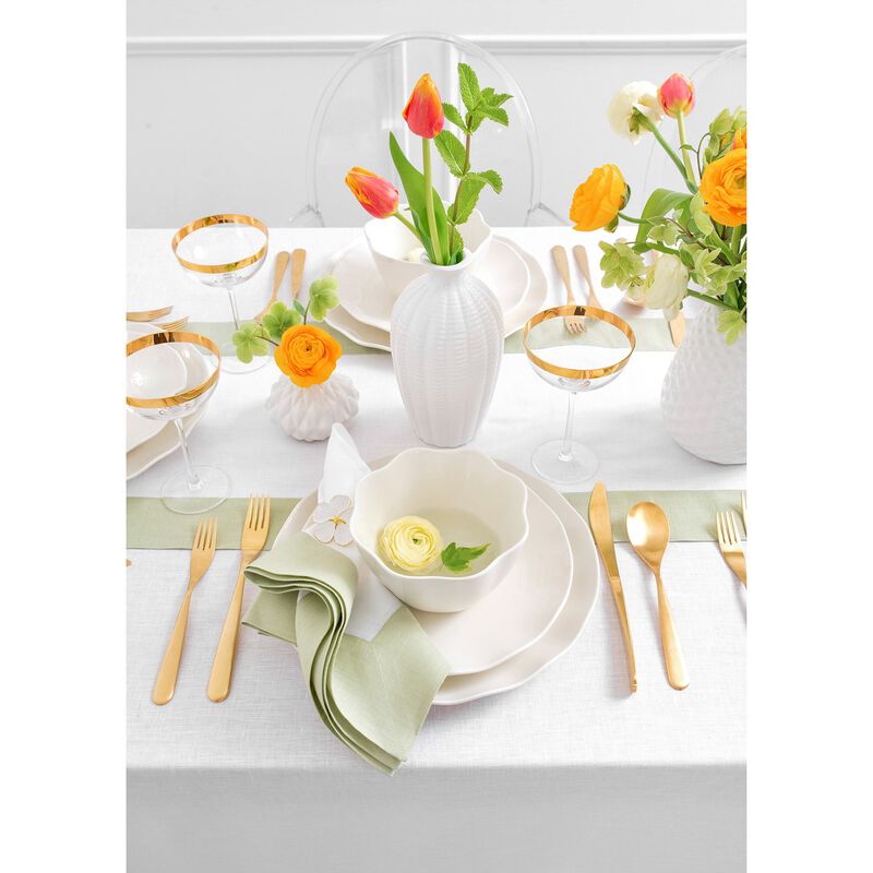 Solino Home Contempo 100% Linen Dinner Napkins &ndash; Set of 4, 20 x 20 in, Machine Washable, Holiday and Everyday Dining