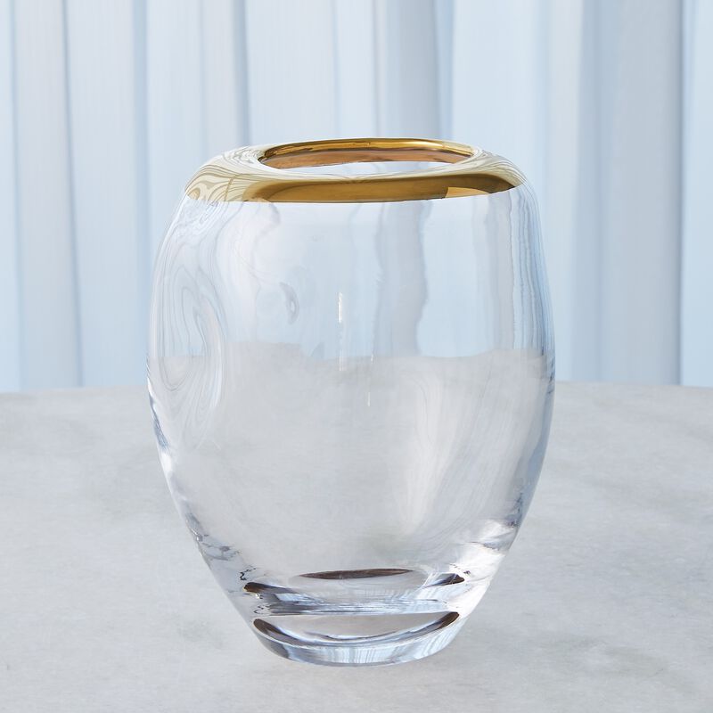 Organic Formed Vase- Gold Medium