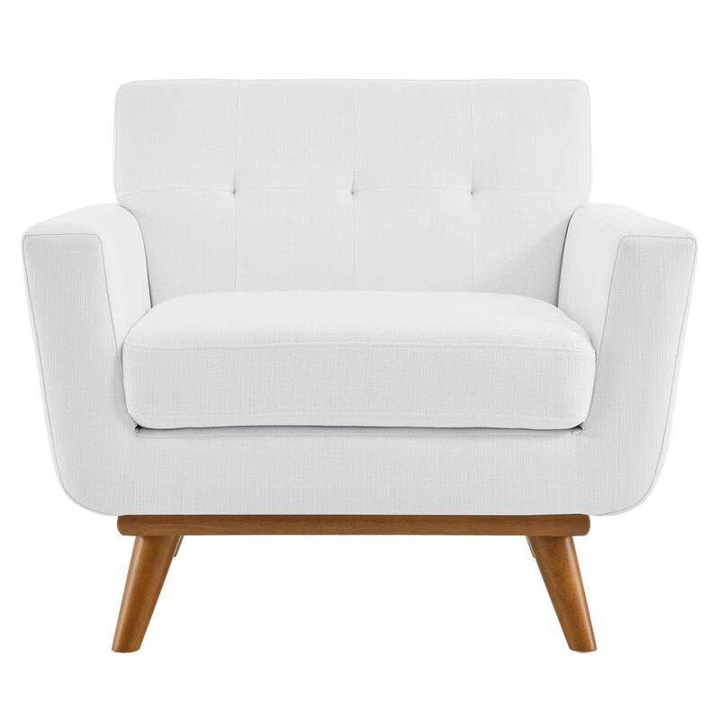 Modway Engage Upholstered Fabric Armchair, White