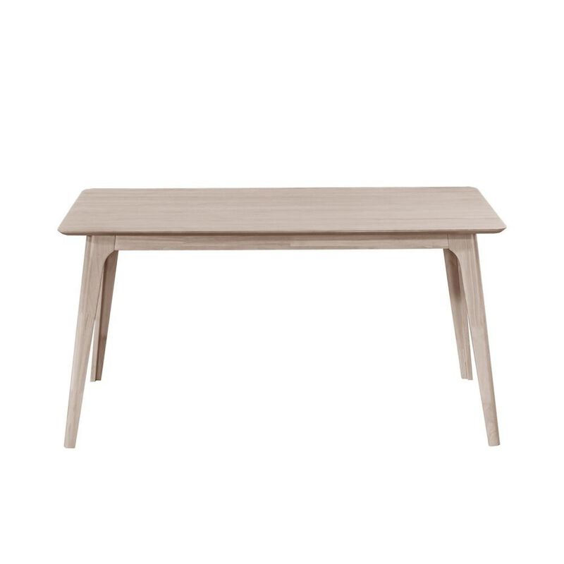 White Ash 60" Rectangle Wood Dining Table, Mid-Century Modern image number 1