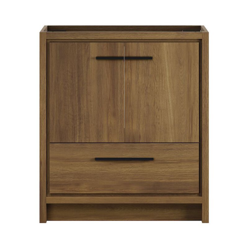 Virage 30" Freestanding Bathroom Vanity in Brown Oak without Sink Top image number 0