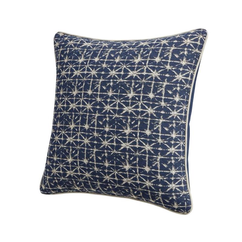 Michael Amini Blue My Mind Foster 20" Square Pillow Set of 2 - Navy image number 3