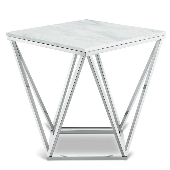 Meridian Furniture Skyler Chrome End Table