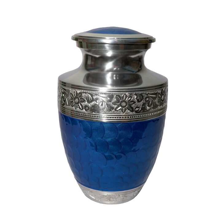 Engraved Memorial Urn with Textured