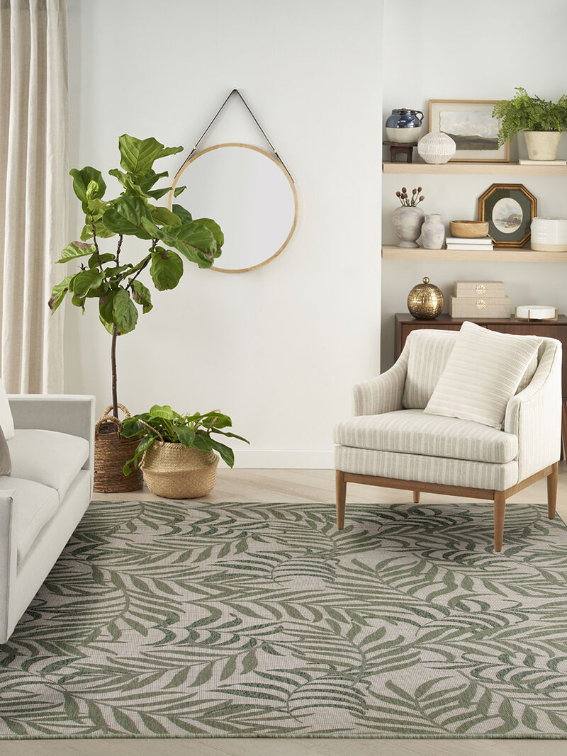 Garden Oasis GOA01 Ivory/Green 9' x 12' Rug