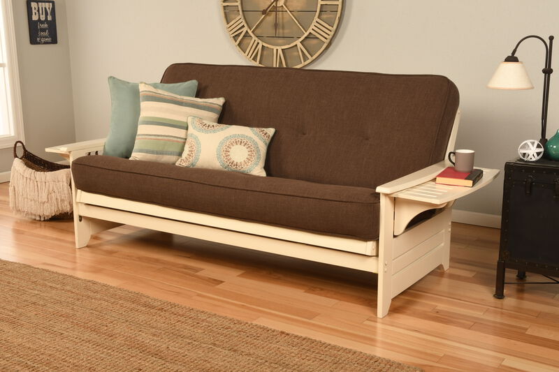 Phoenix Frame in Antique White Finish includes Linen Cocoa Mattress image number 1