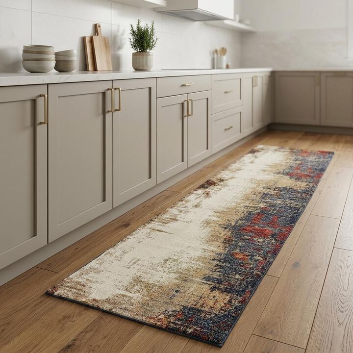 HomeRoots Abstract Runner Rug