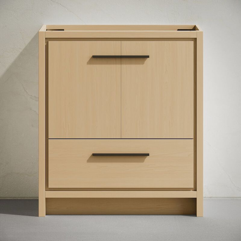 Virage 30" Freestanding Bathroom Vanity in Natural Oak without Sink Top image number 4