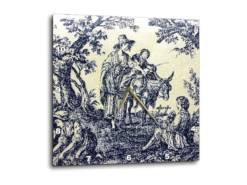 Antique French Scene Wall Clock 10 Inch Home Decor image number 0