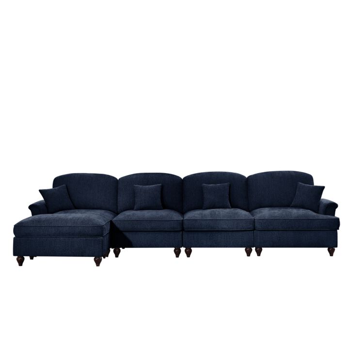 Webfur Mid-Century Modern L-Shaped Sectional Sofa