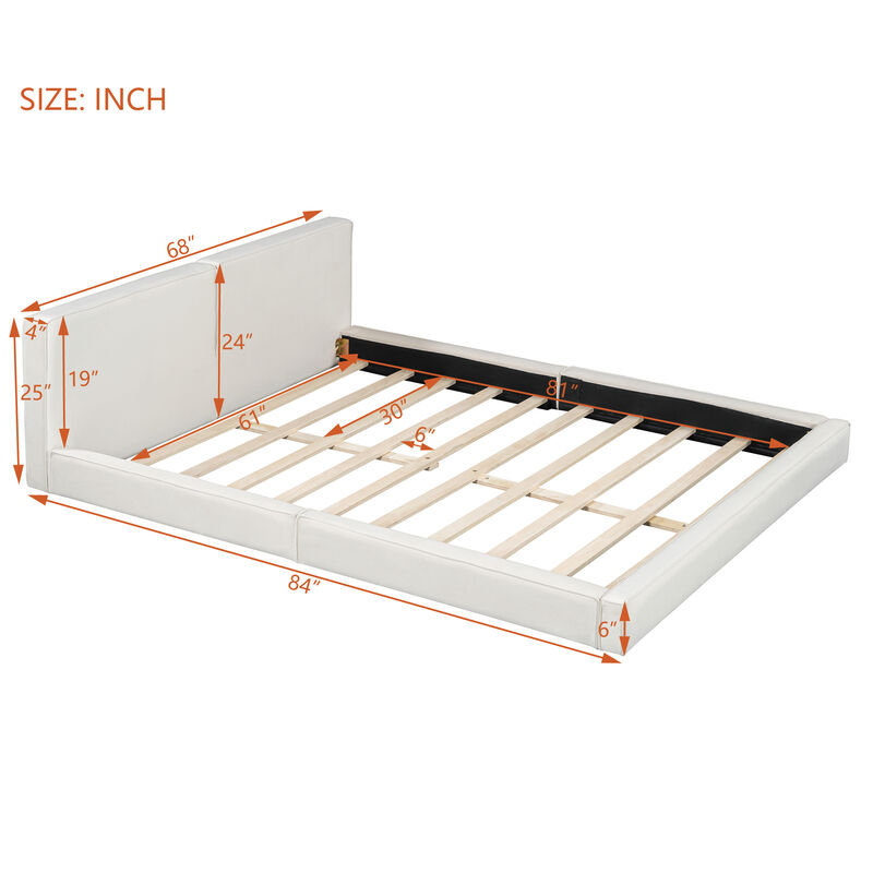 Merax Velvet Upholstered Platform Bed