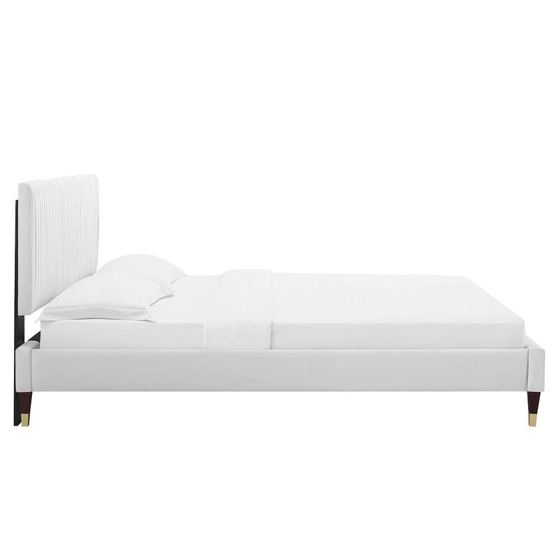 Peyton Performance Velvet Full Platform Bed image number 2
