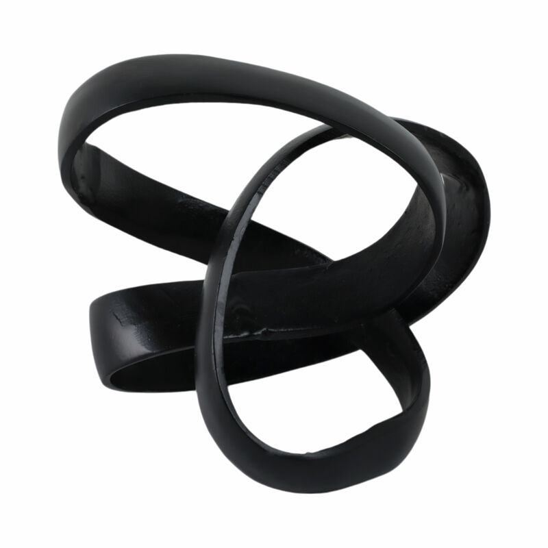Aluminum Knot Sculpture, 7", Black image number 3