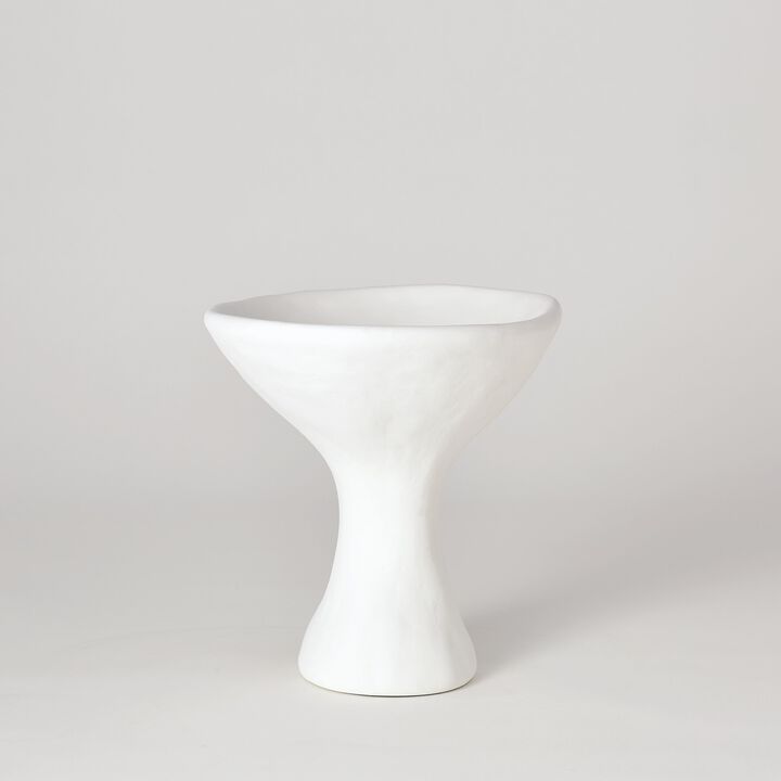 Modernist Urn-White