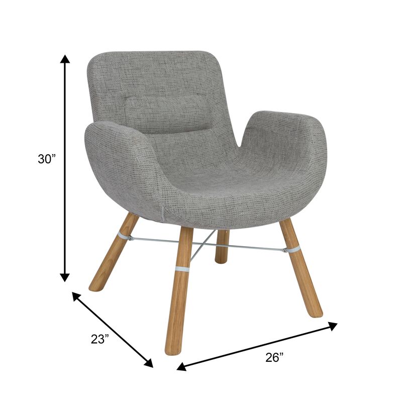 LeisureMod Milwood Accent Chair w/ Dowel Legs