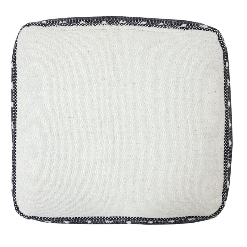 Round Cotton Ottoman for Living Room, Bedroom, or Lounge Seating