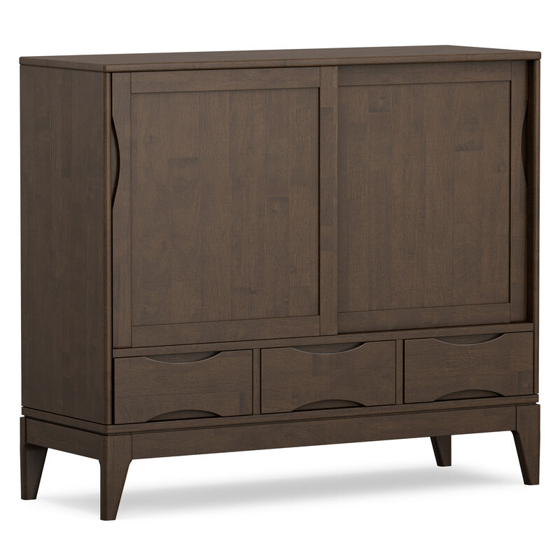 Harper 48 inch Wide Solid Hardwood Mid-Century Modern Medium Storage Cabinet in Walnut Brown image number 0