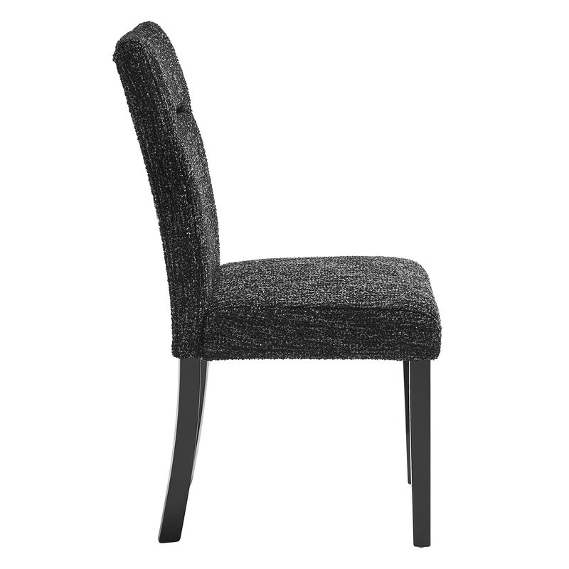 Black Modern Dining Chairs Set of 2 image number 2