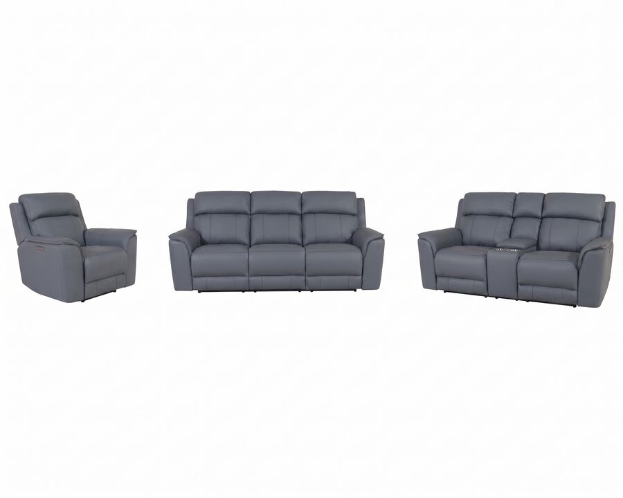 Oslo Power Leather Sofa, Loveseat and Recliner