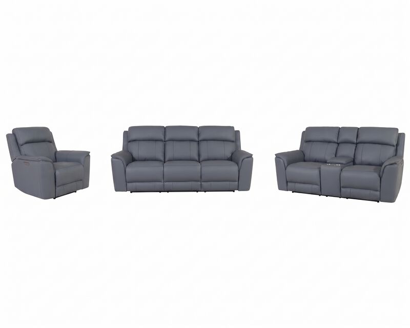 Oslo Power Leather Sofa, Loveseat and Recliner image number 0