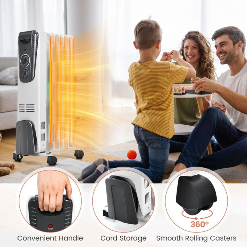 Hivvago 1500W Electric Space Heater with Adjustable Thermostat