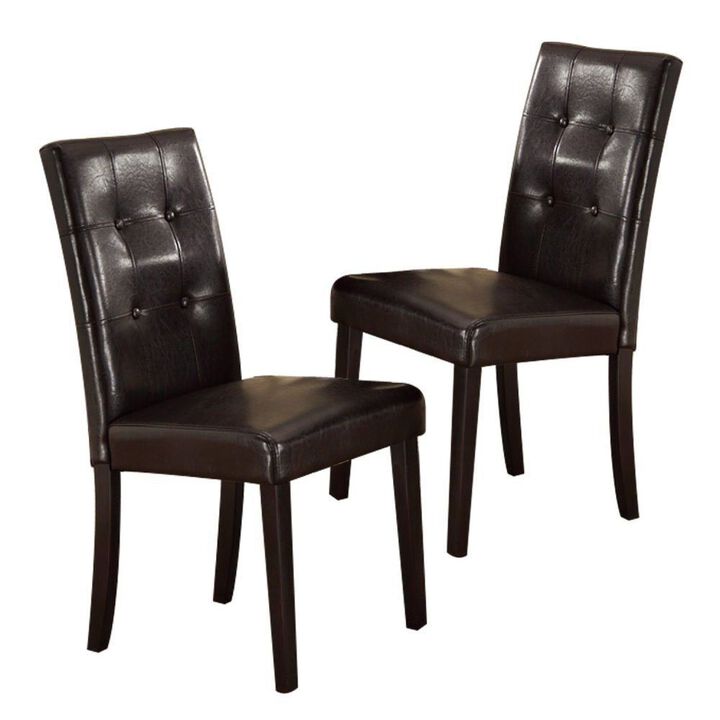 Streamdale Tufted PU Leather Dining Chairs (Set of 2)