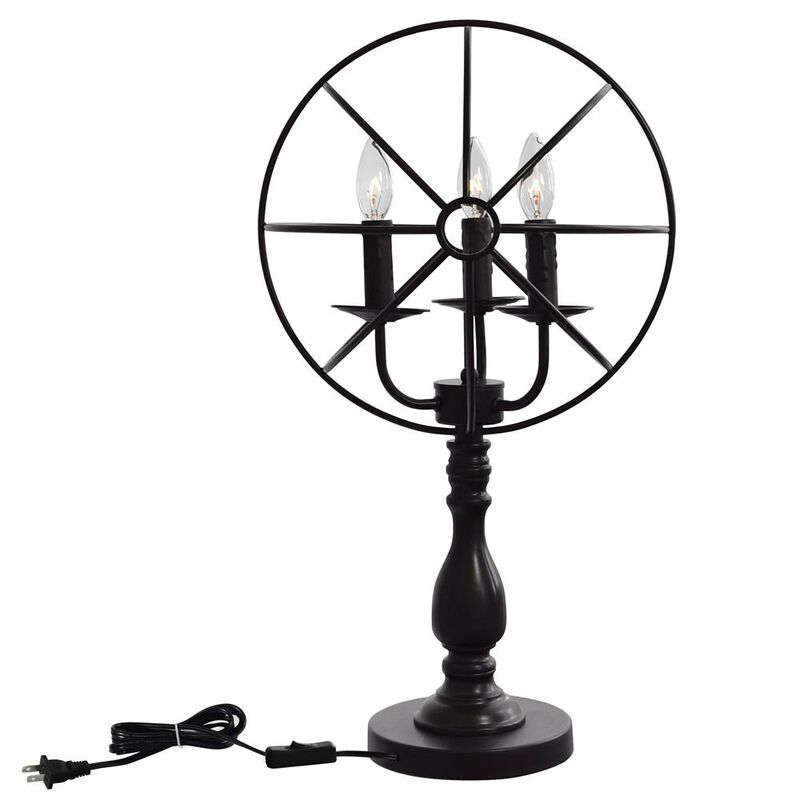 CWI Lighting Arza 3 Light Table Lamp With Brown Finish