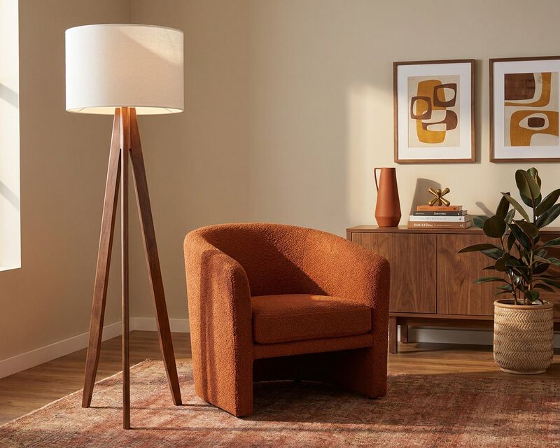 Dallson Brown Floor Lamp image number 1