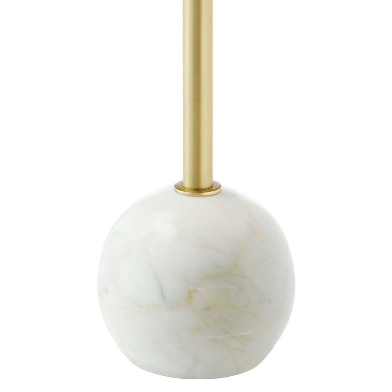Aliza Round White Marble Side Table image number 6