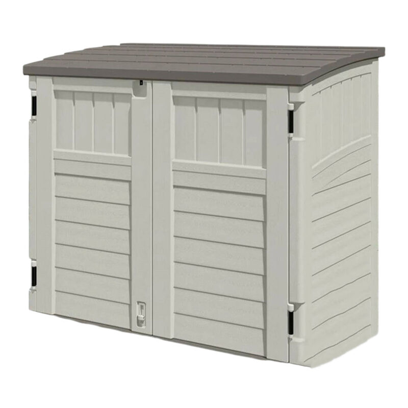 Secure Outdoor Plastic Trash Can Storage – Heavy-Duty Garbage Bin Organizer Shed