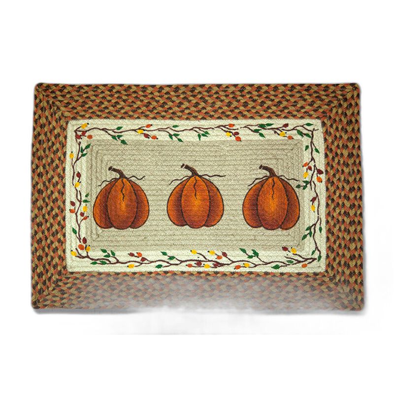 Earth Rugs Pp-222 Harvest Pumpkin Oblong Patch 20 X 30 image number 0