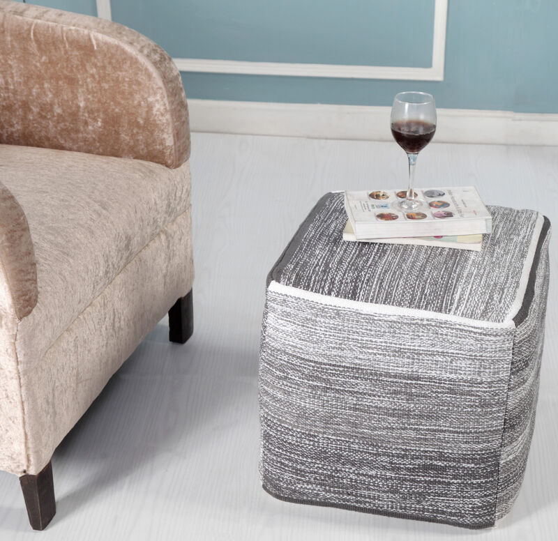 Round Cotton Ottoman for Floor Seating and Stylish Home Decoration