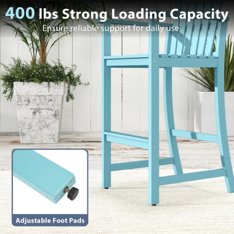 Hivvago Tall Adirondack Chair with Armrests and Footrest for Deck image number 5