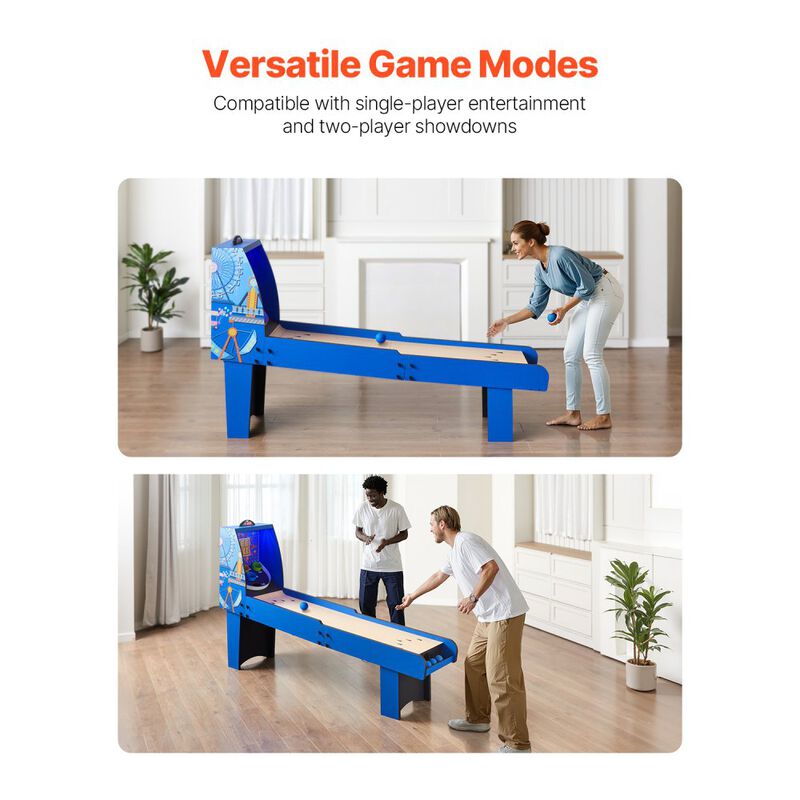 8ft Roll and Score Arcade Game Table with Electronic Scorer and 4 Balls image number 4