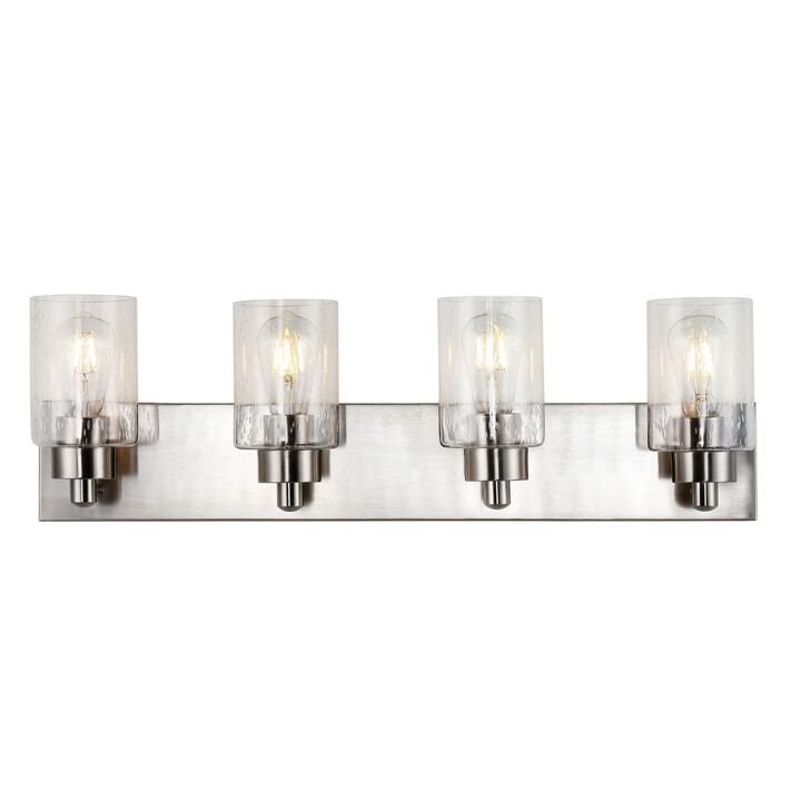 Irving Seeded Glass/Iron Modern Contemporary LED Vanity Light